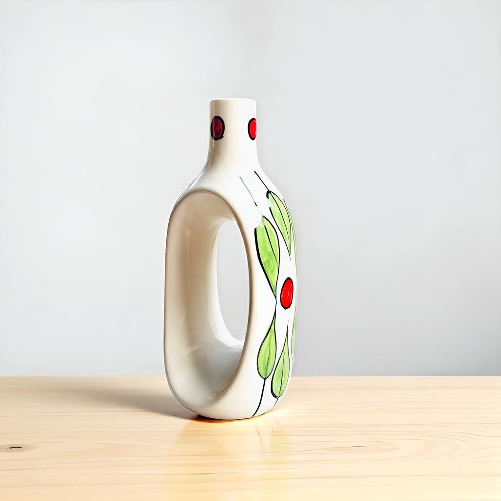 Verdant Loop floral Ceramic Vase