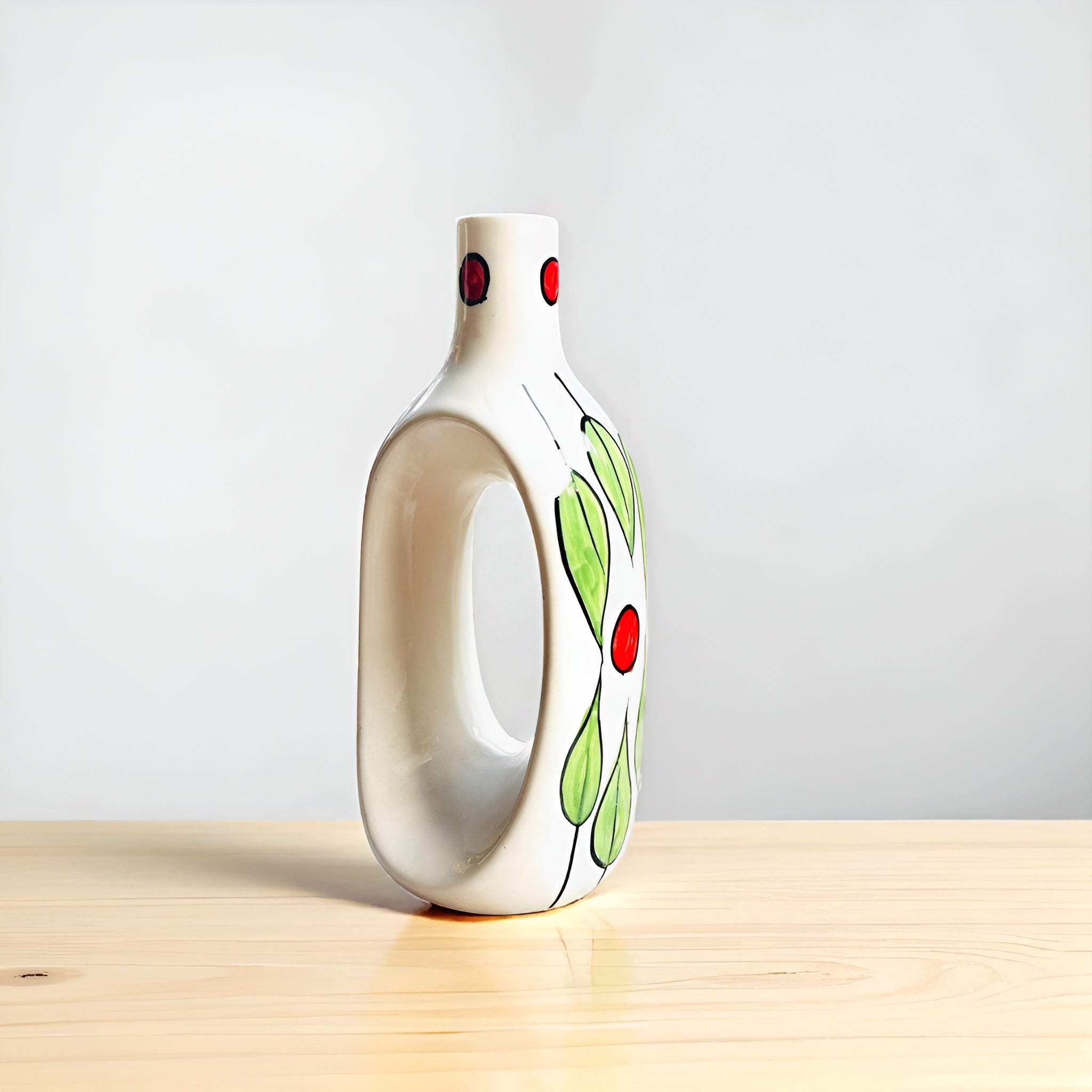 Verdant Loop floral Ceramic Vase