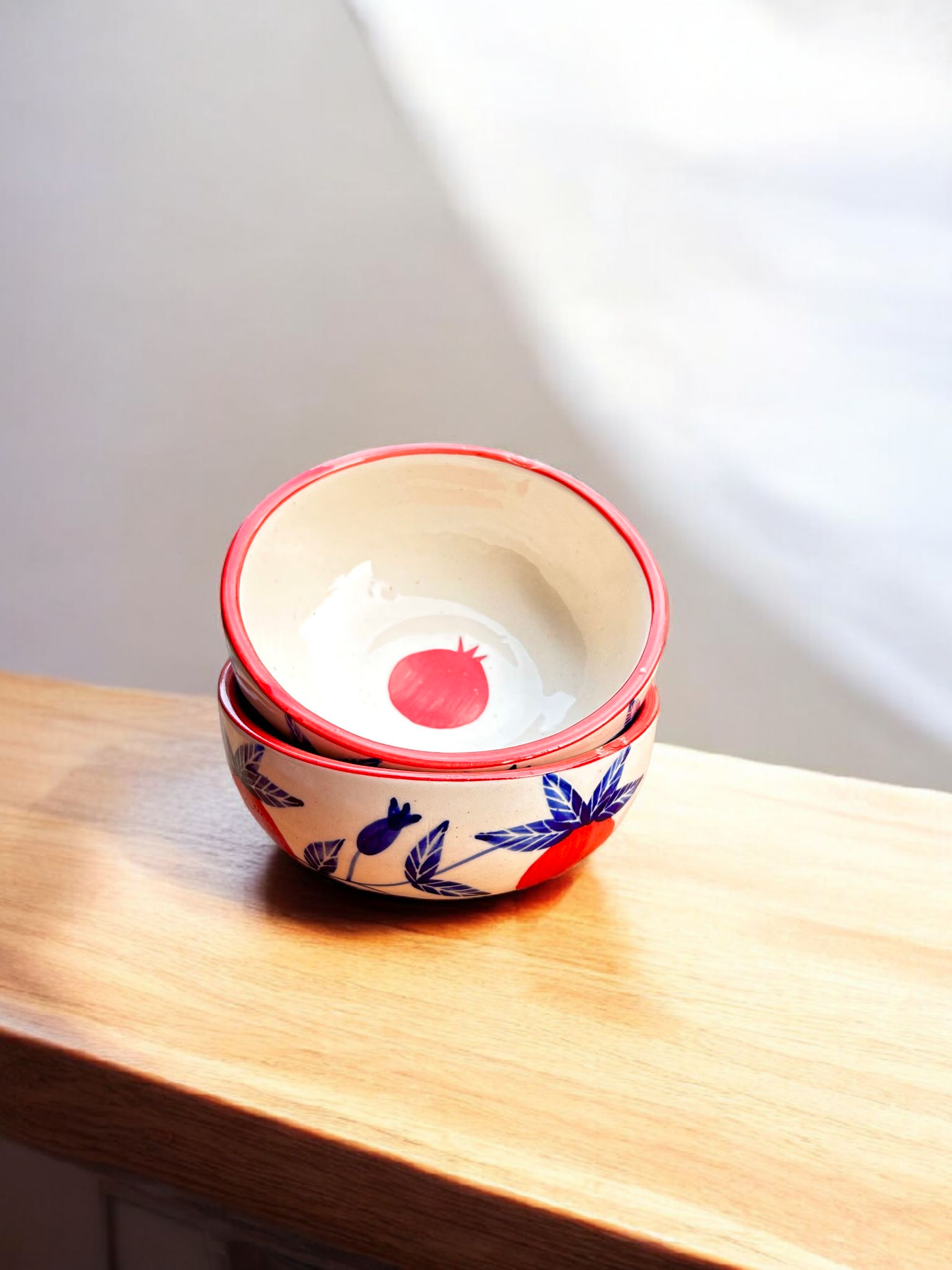 Pomegranate Paradise Handcrafted Ceramic Bowl