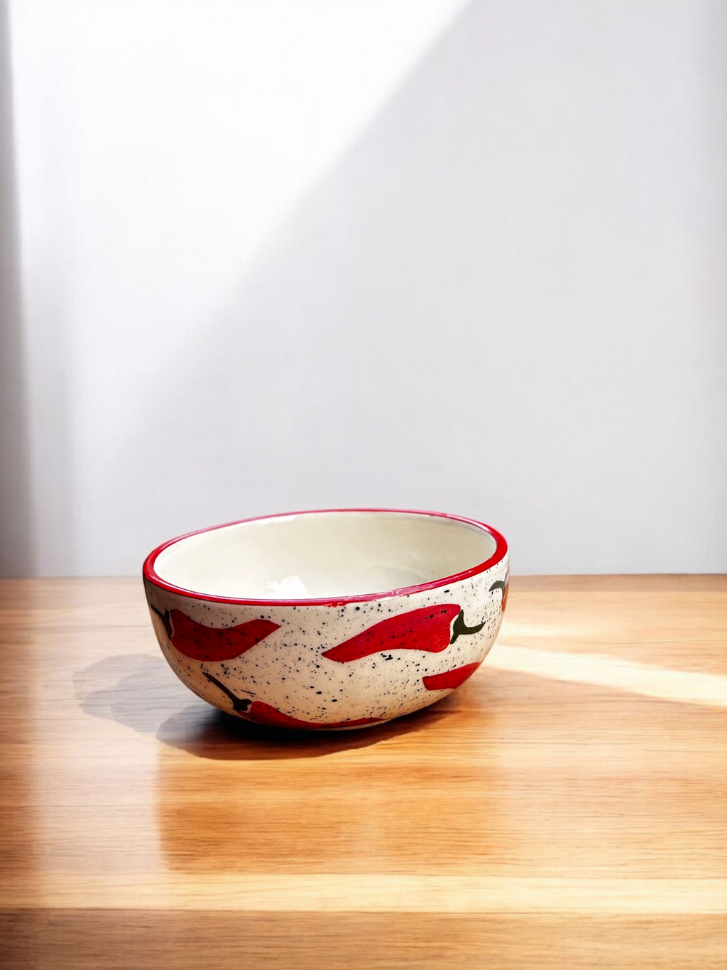 Spice Pop Collection – Hand-Painted Chili Pattern Ceramic Bowls (1Pc.)