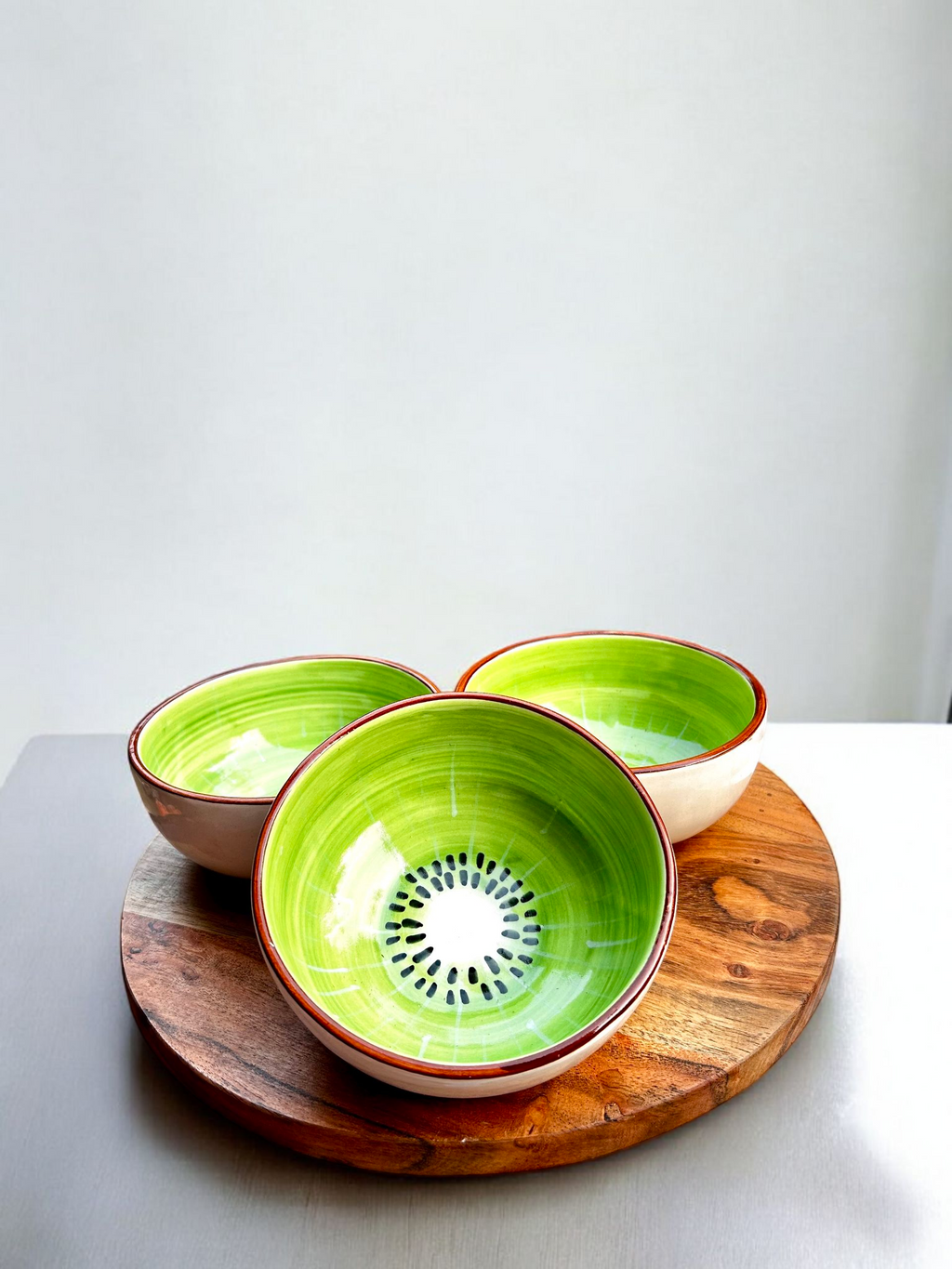 Kiwi Splash Handcrafted Ceramic Bowl