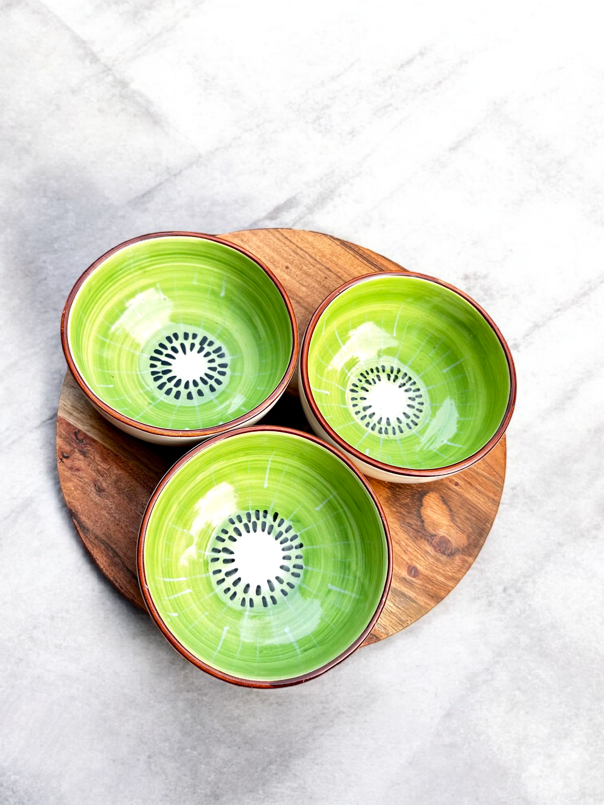 Kiwi Splash Handcrafted Ceramic Bowl