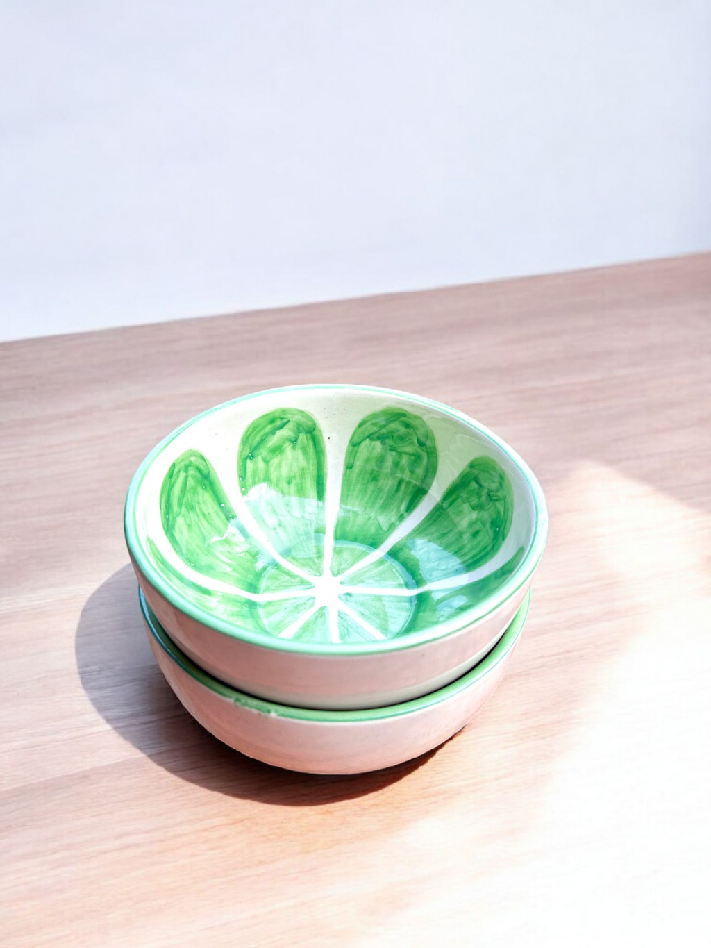 Green Citrus Handcrafted Ceramic Bowl Set