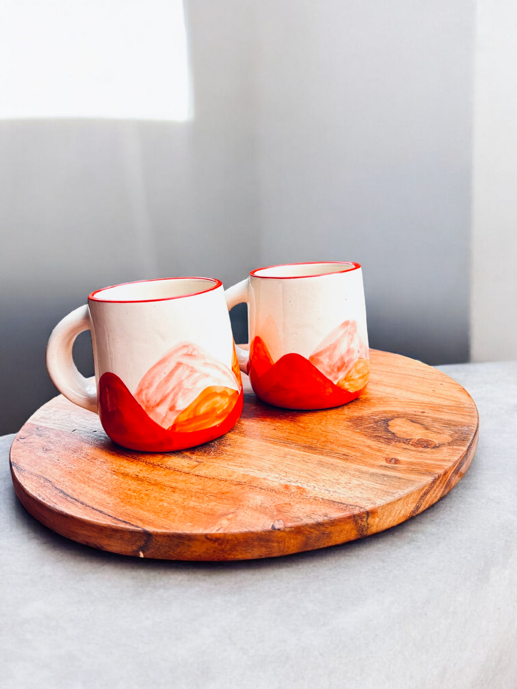 Handcrafted Red Mountain Ceramic Mug