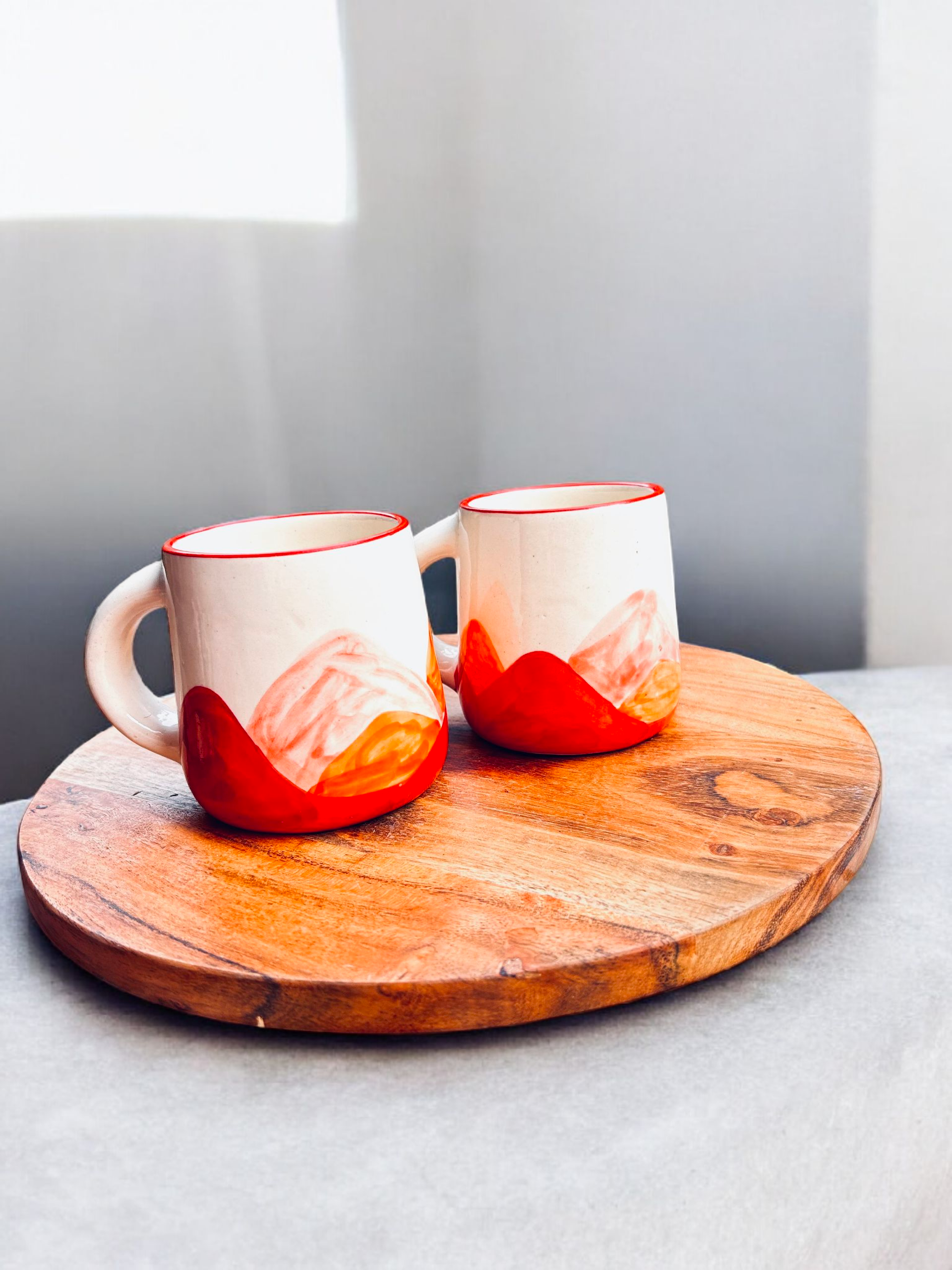 Handcrafted Red Mountain Ceramic Mug