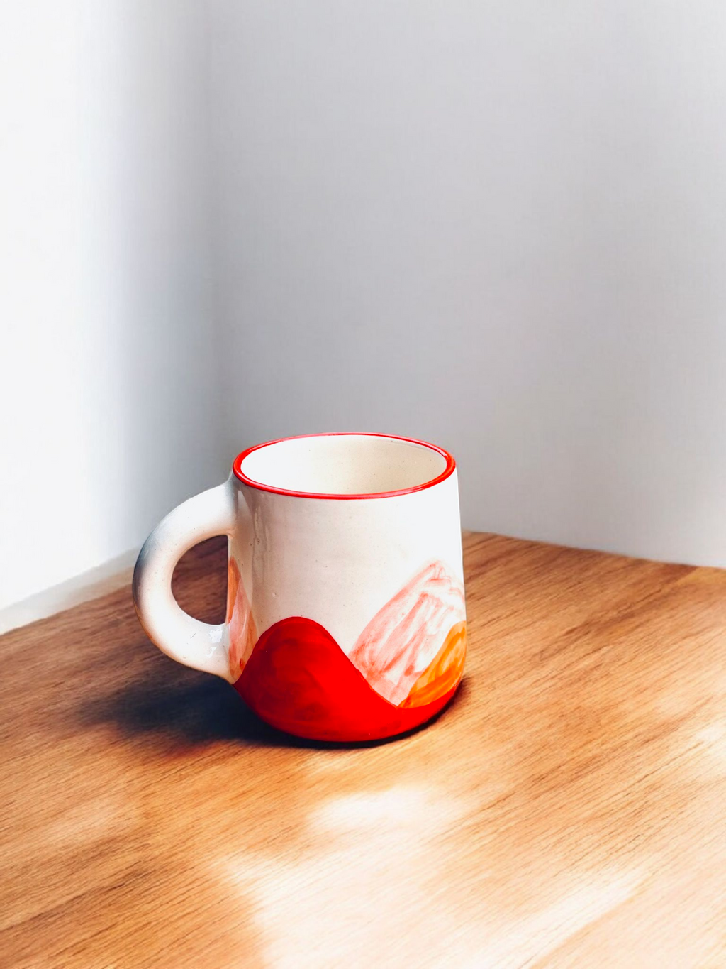 Handcrafted Red Mountain Ceramic Mug