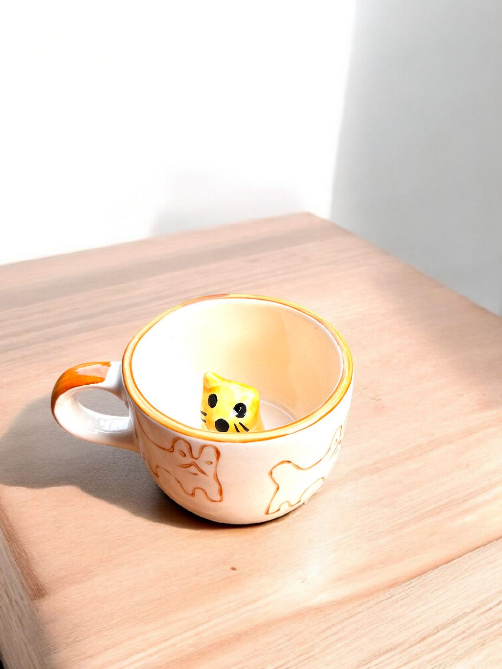 The Clear Clay Hidden Cat Ceramic Mug