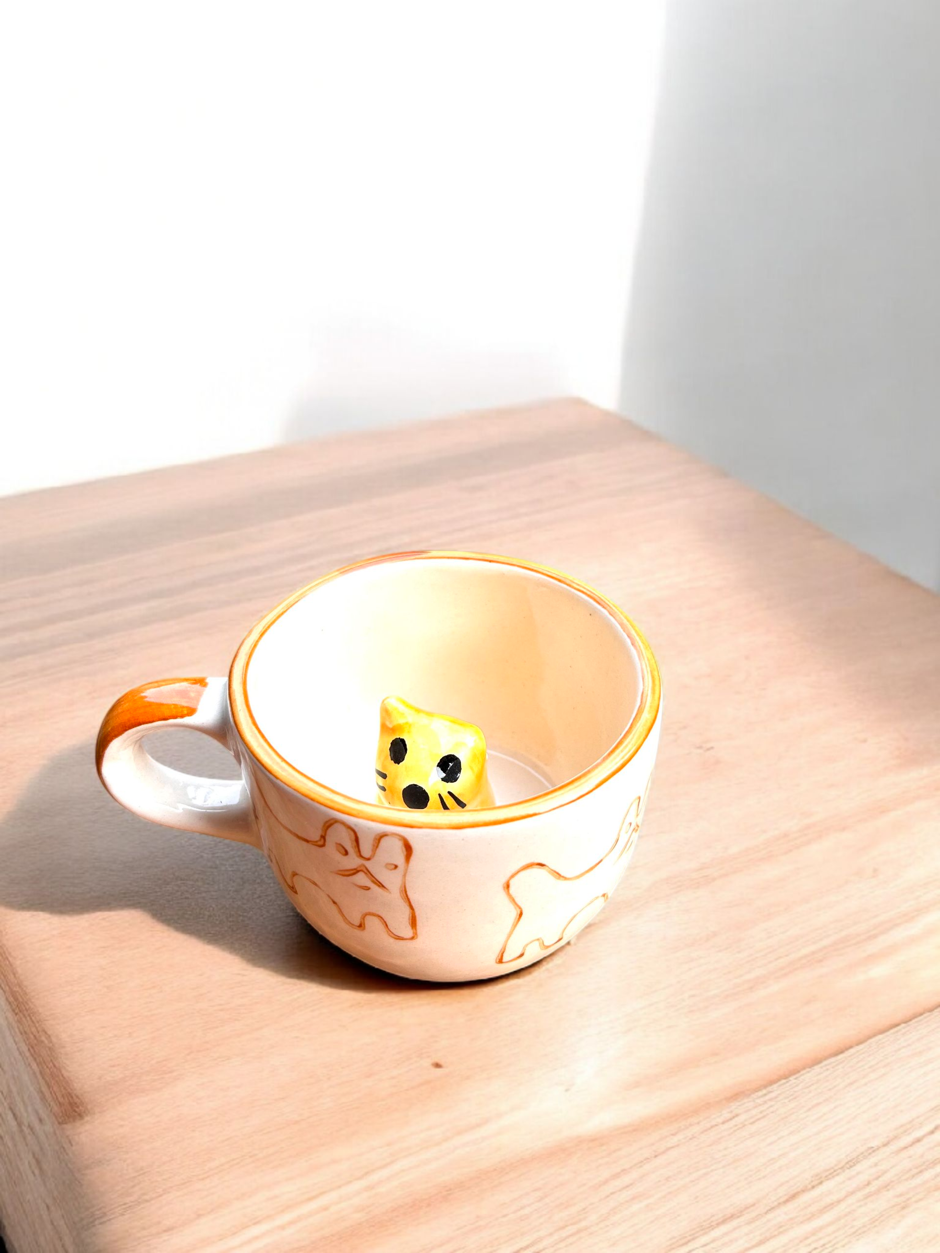 The Clear Clay Hidden Cat Ceramic Mug