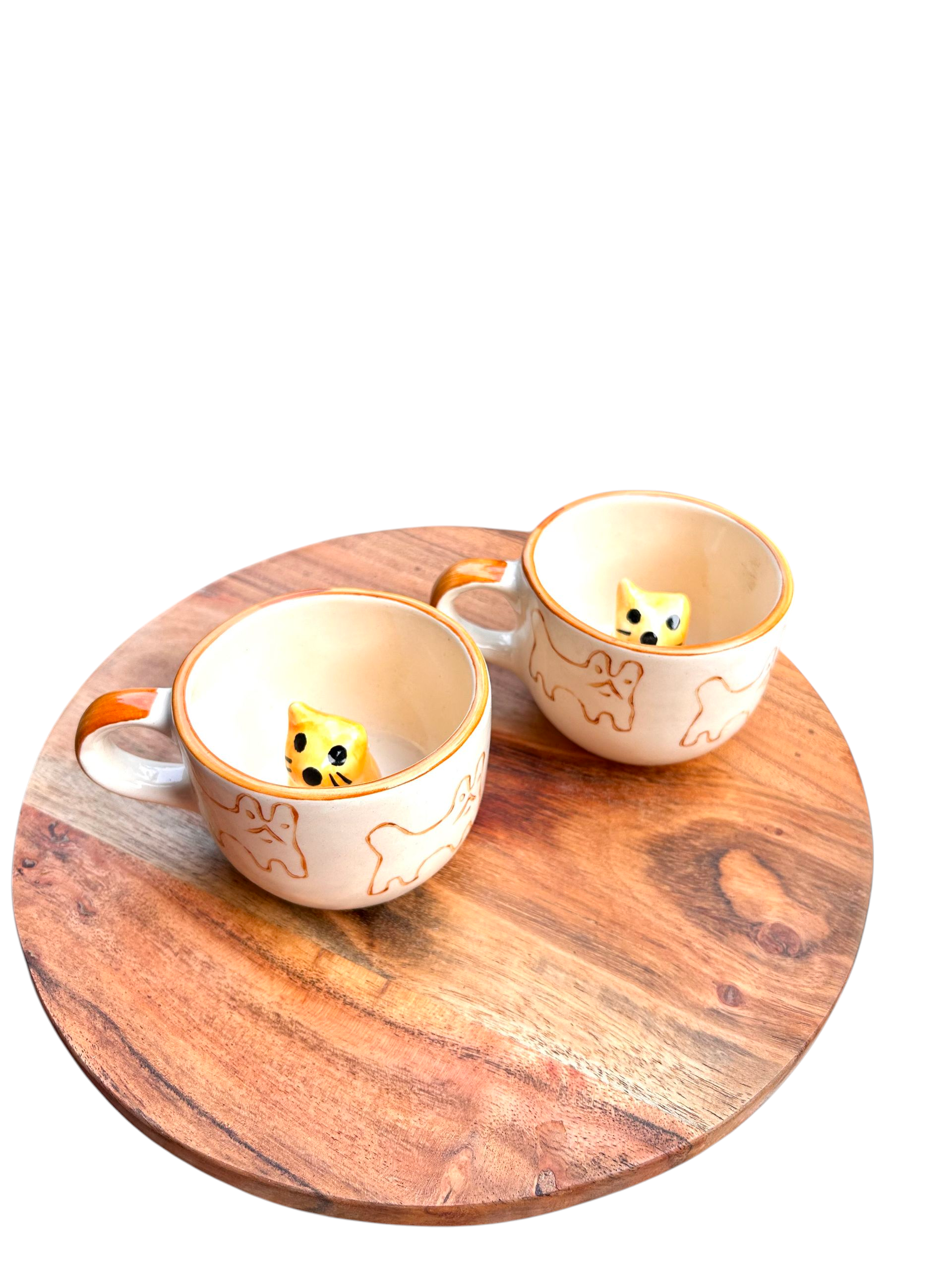 The Clear Clay Hidden Cat Ceramic Mug