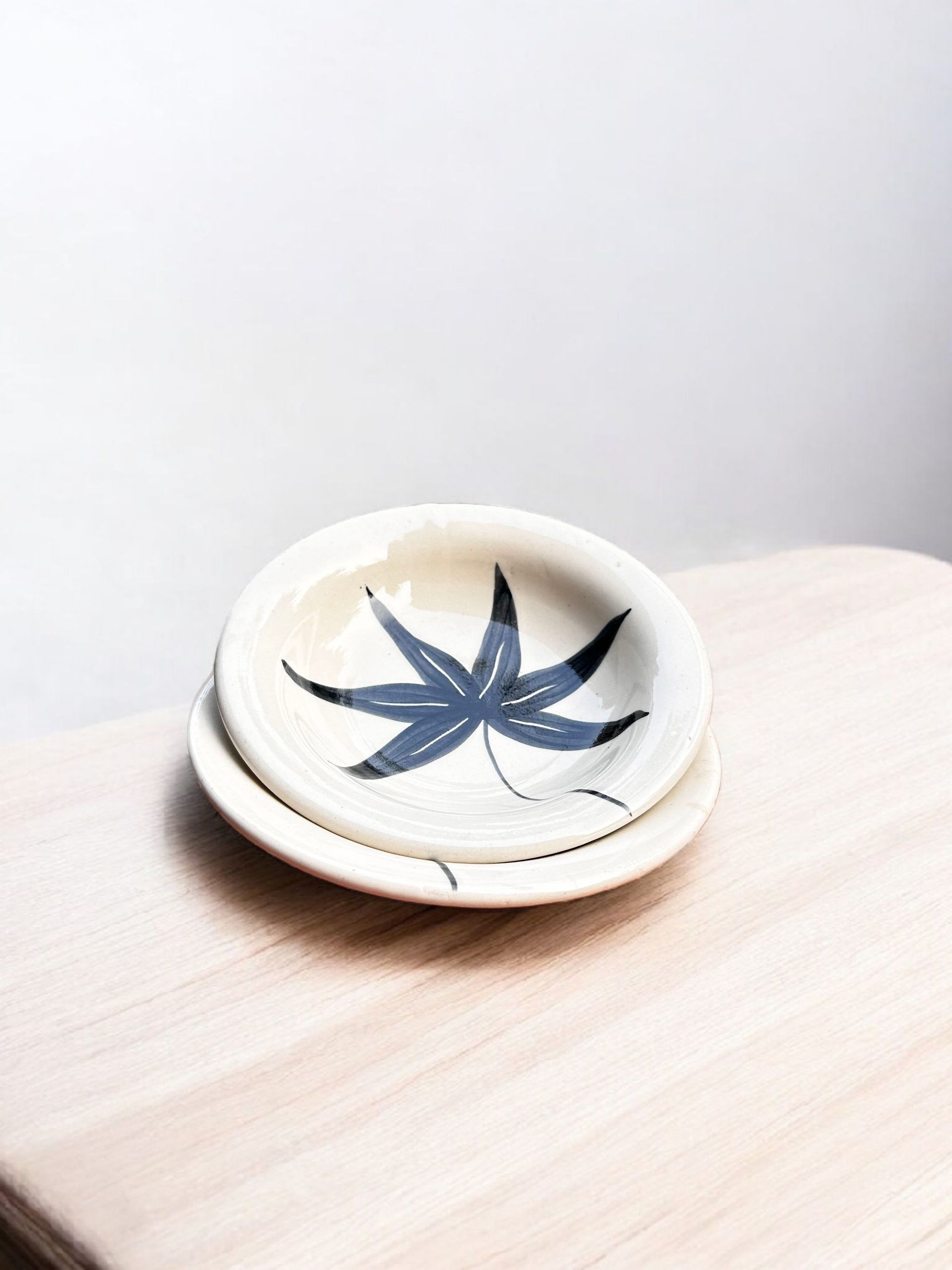Blue Petal Handcrafted Ceramic Pasta Plate ( 1 Pc.)