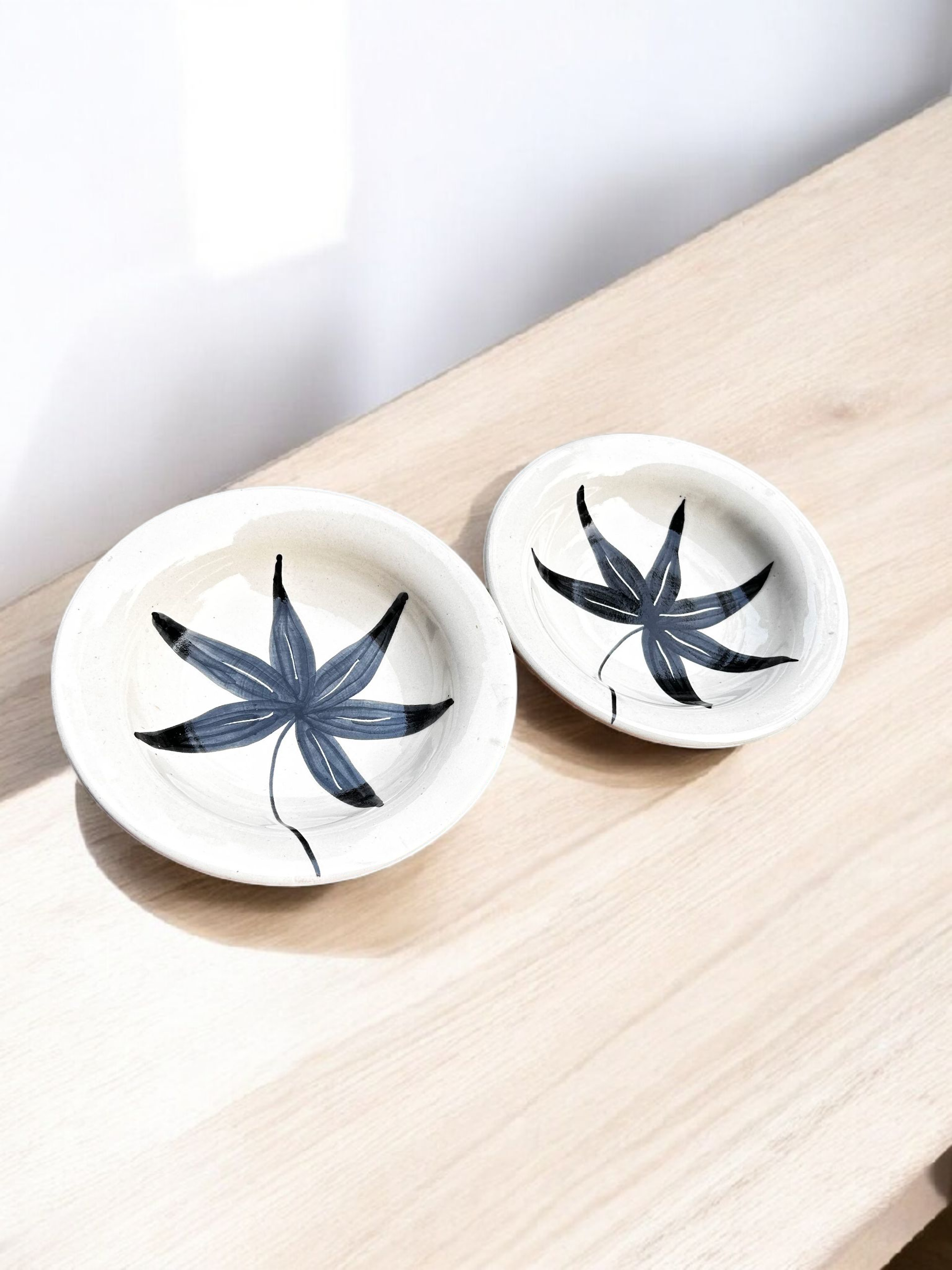 Blue Petal Handcrafted Ceramic Pasta Plate ( 1 Pc.)