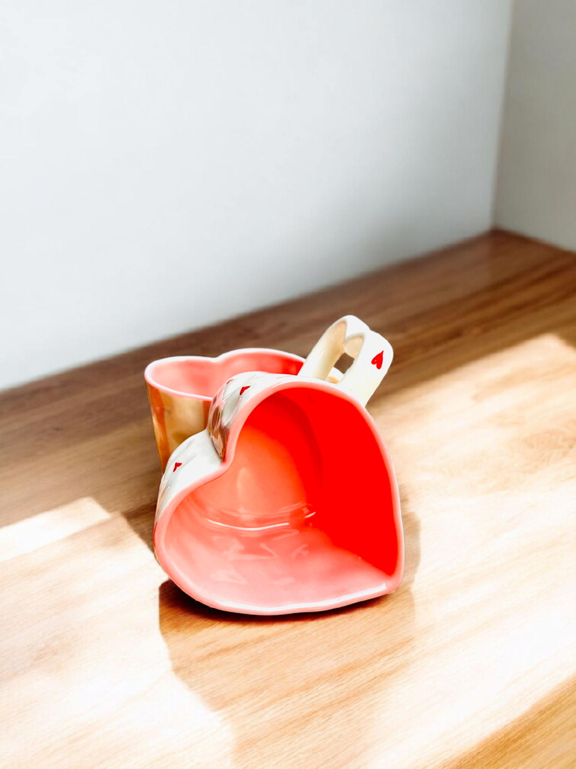 Blush Heart Mug — Handcrafted Heart-Shaped Ceramic Mug