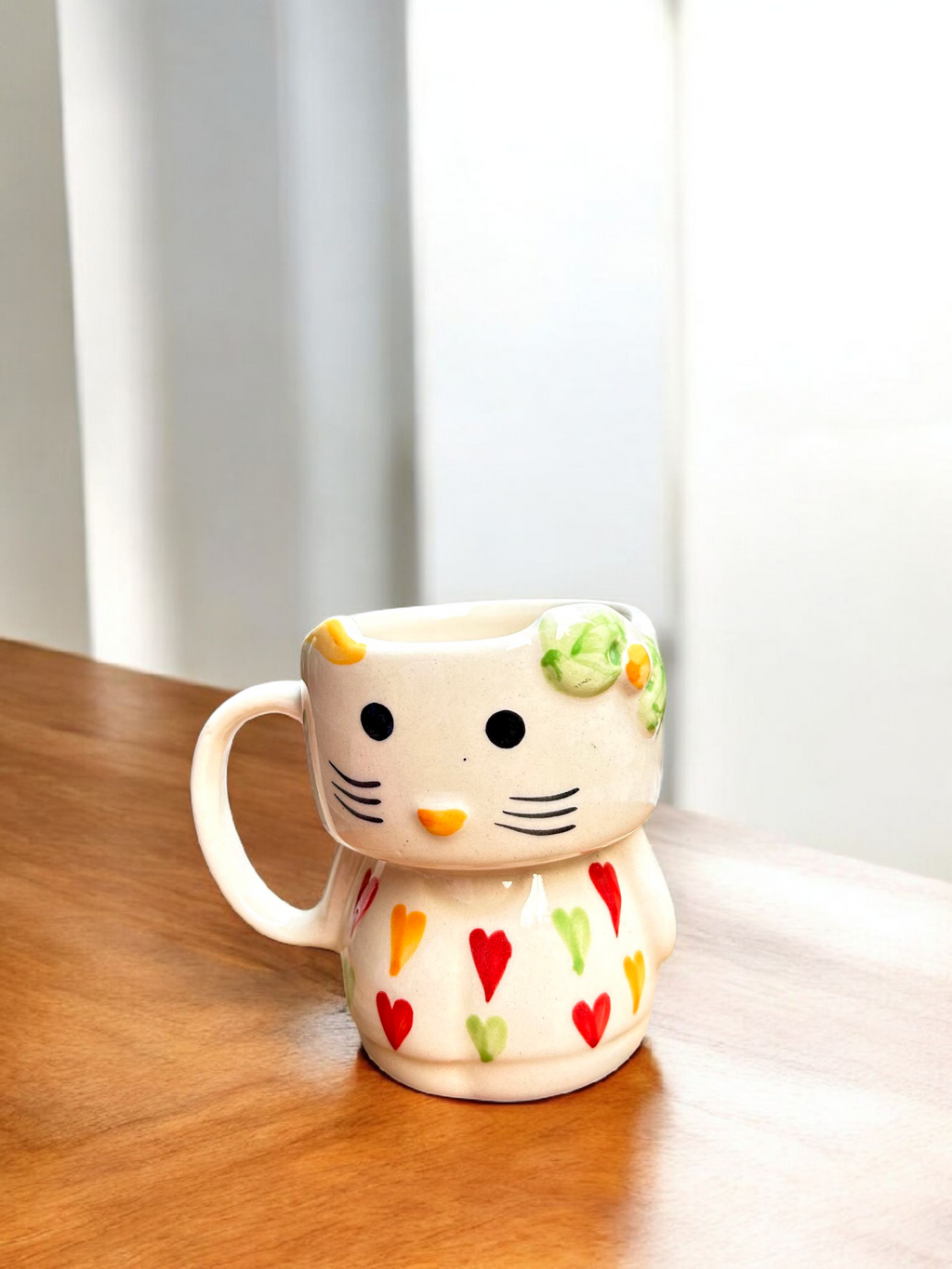 The Purrfect Blossom Mug (Handcrafted Ceramic Mug)