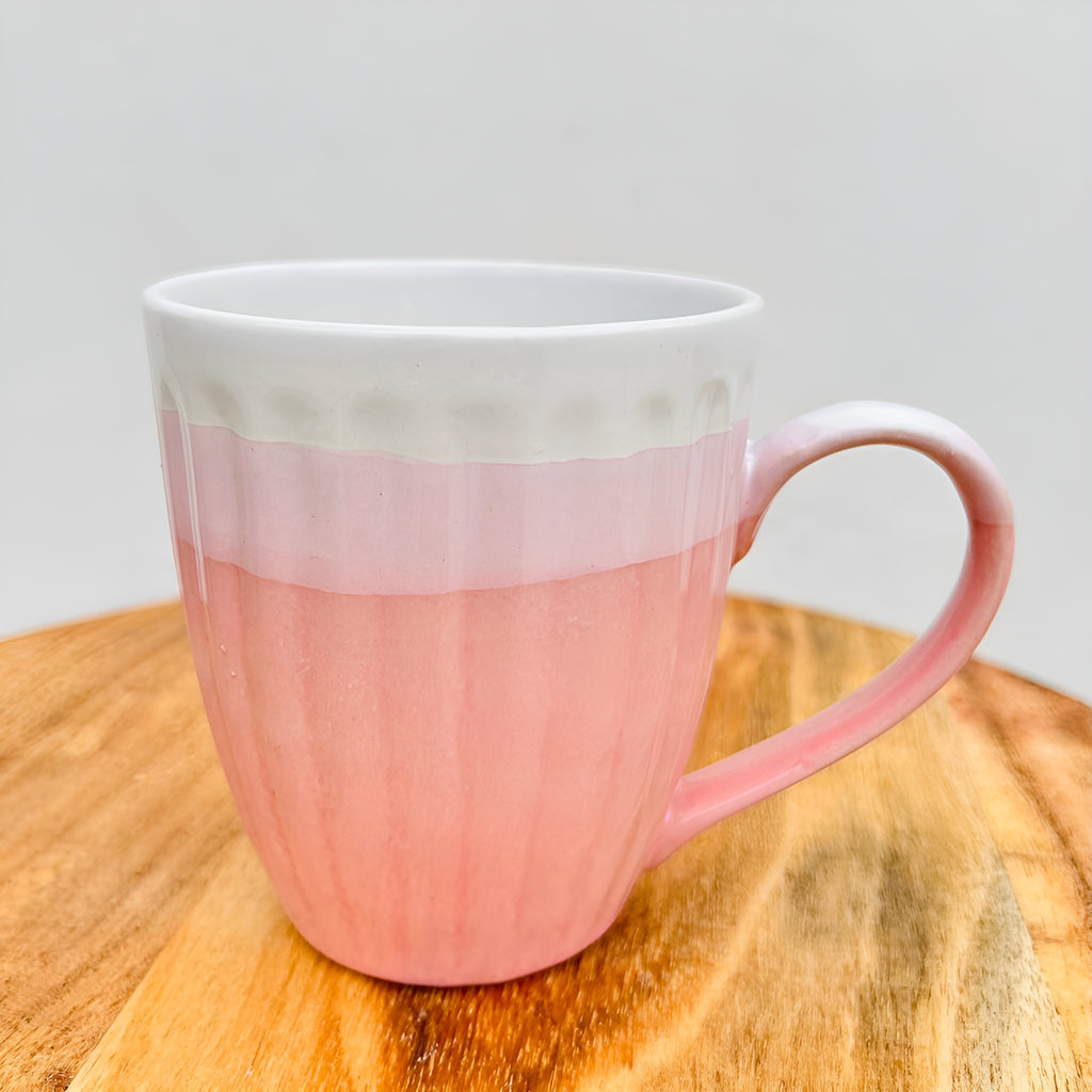 Blush Bloom Dual Tone Ceramic Mug- Set of 2