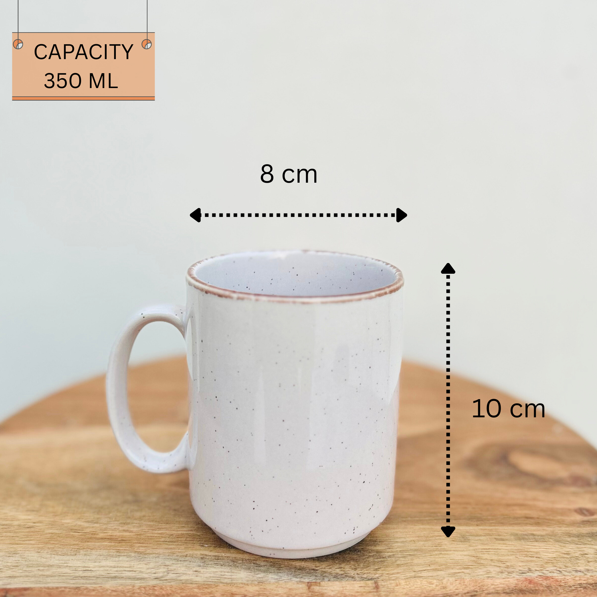 Grey Speckled - Handmade Ceramic Coffee Mug - 300ml
