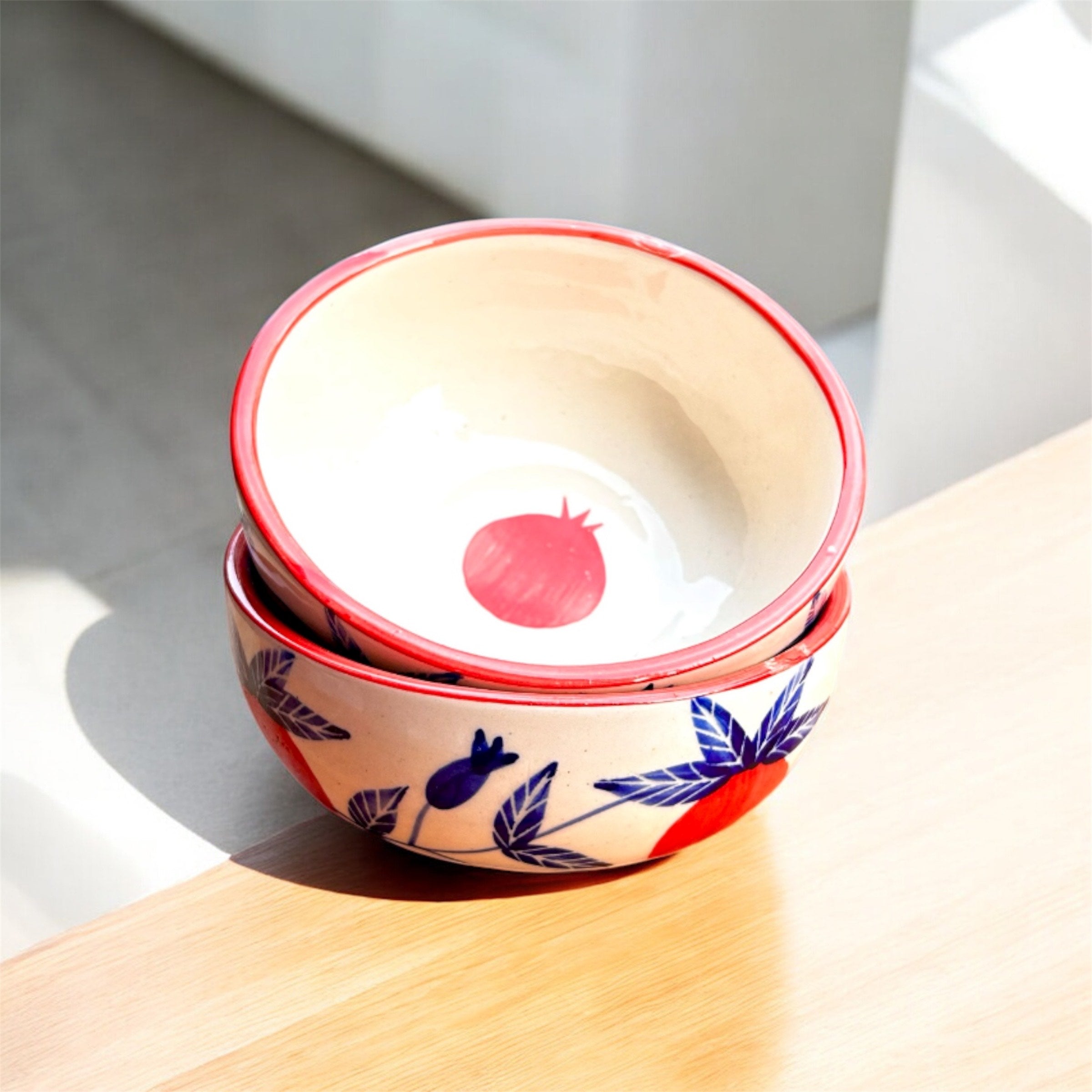 Pomegranate Paradise Handcrafted Ceramic Bowl