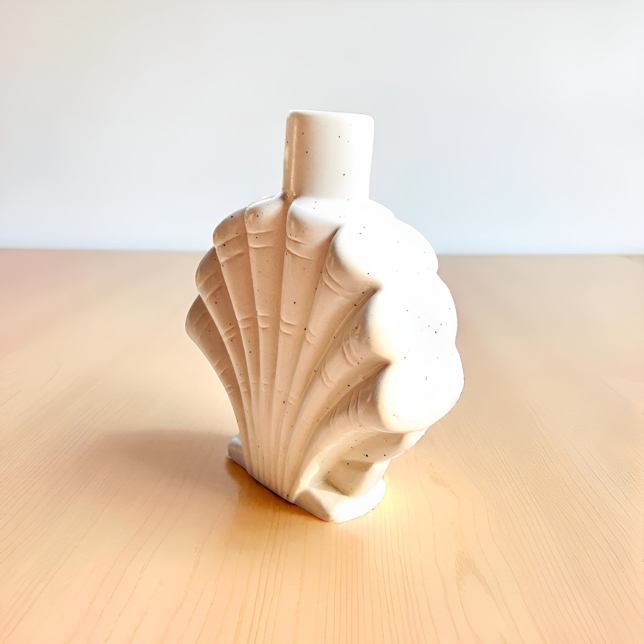 Coastal Calm Shell Ceramic Vase