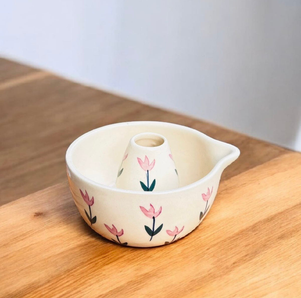 Pink Blossom Handcrafted Ceramic Matcha Set